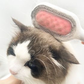 Pet Hair Remover For Dog & Cat; Silicone Dog Hair Brush; Cat Hair Comb; Pet Grooming Massage Tool (Color: PINK)
